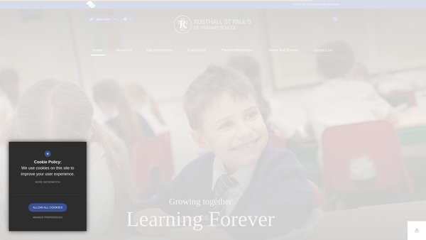 Screenshot of the Friends Of Rusthall School website
