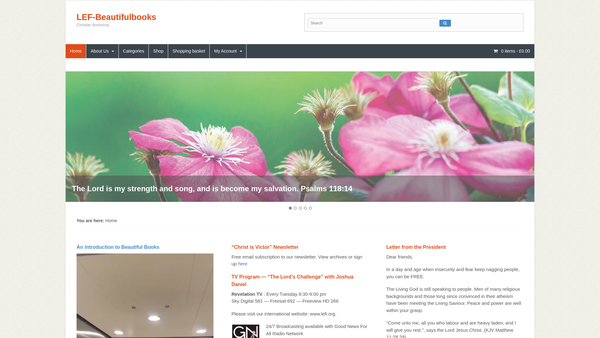 Screenshot of the Laymen's Evangelical Fellowship UK website
