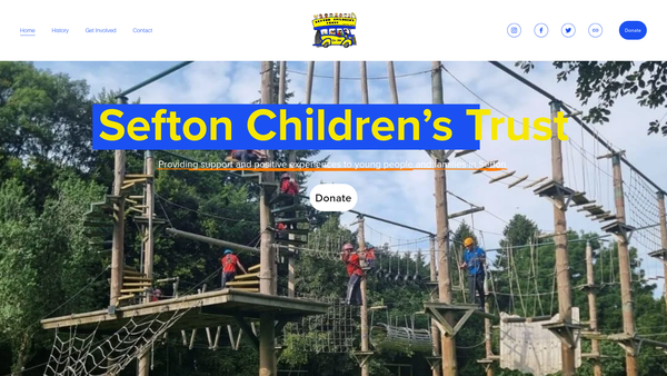 Screenshot of the Sefton Childrens Trust website