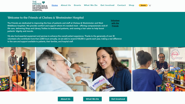 Screenshot of the The Friends Of The Chelsea And Westminster Hospital website