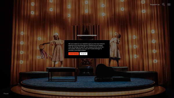 Screenshot of the English Touring Theatre Limited website