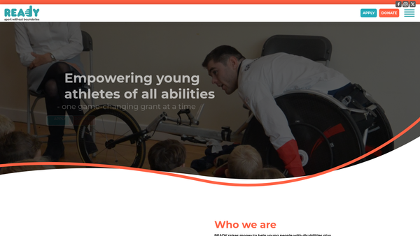 Screenshot of the Recreation And Easy Access For Disabled Youth website