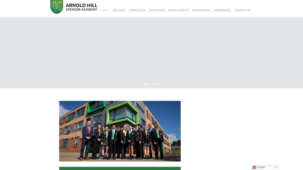 Screenshot of the Parent Teacher Association Of The Arnold Hill School website