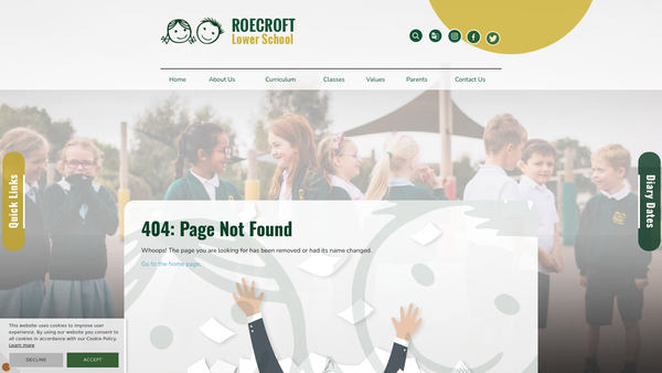 Screenshot of the Friends Of Roecroft Lower School website