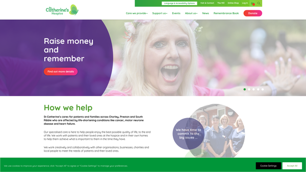 Screenshot of the John Thacker Charitable Trust website
