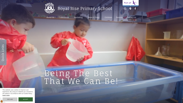 Screenshot of the Royal Rise PTA website