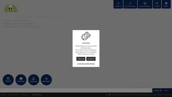 Screenshot of the Friends Of Halton School Association website