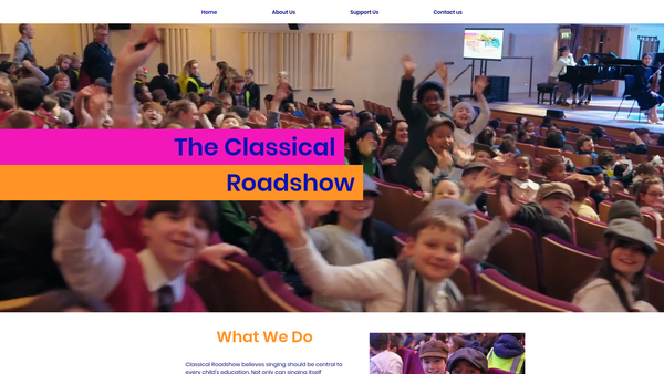 Screenshot of the Classical Road Show website