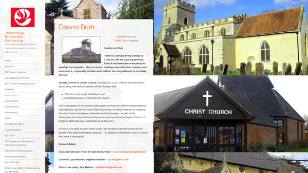 Screenshot of the The Cross And Stable Church And Community Centre For Downs Barn And Downhead Park website