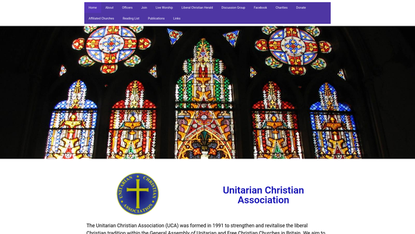 Screenshot of the Unitarian Christian Association website