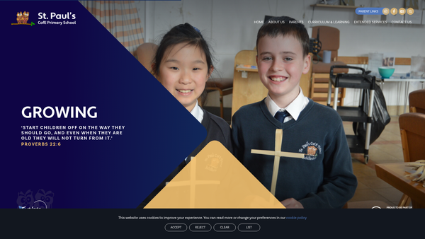 Screenshot of the Friends Of St Paul's School Addlestone website