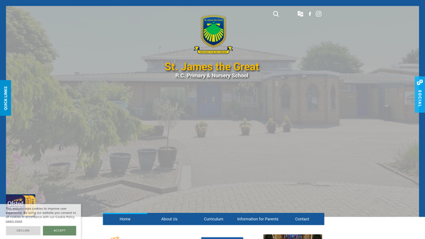 Screenshot of the The Friends Association Of St James The Great School website