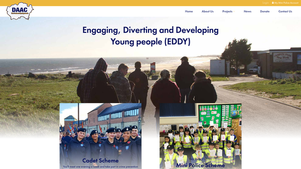 Screenshot of the Durham Agency Against Crime Limited website