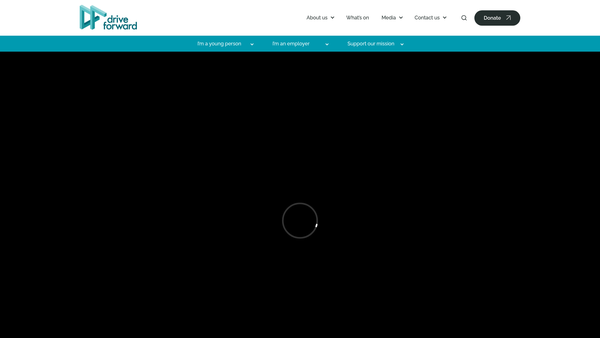 Screenshot of the Drive Forward Foundation website