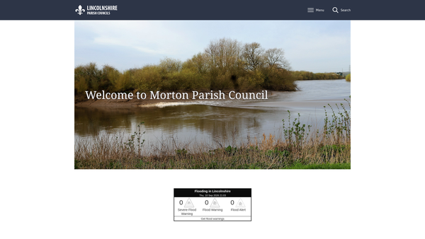 Screenshot of the Morton (Bourne) Village Hall website