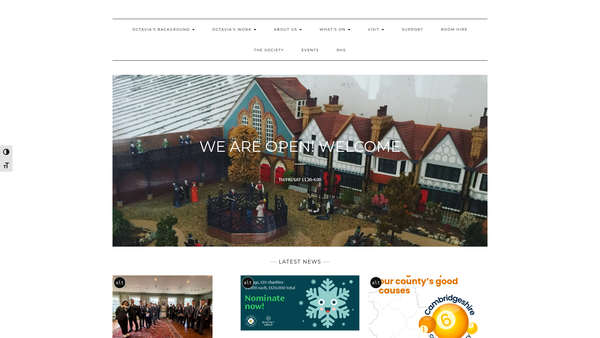 Screenshot of the Octavia Hill Birthplace Museum Trust website