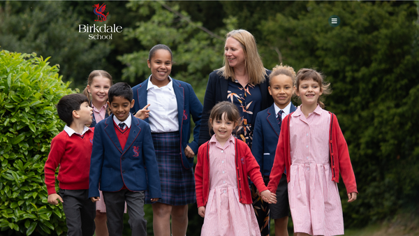 Screenshot of the Birkdale School website