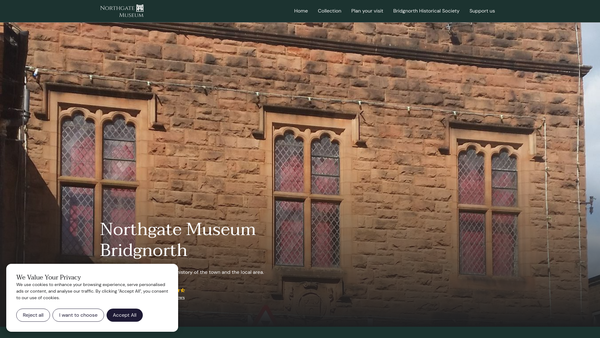 Screenshot of the Bridgnorth And District Historical Society website