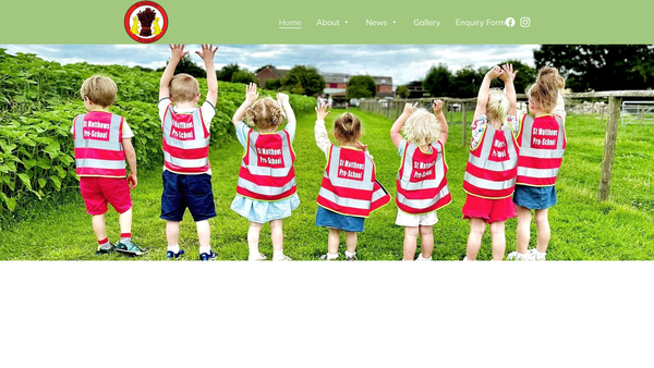 Screenshot of the St Matthew's Pre-School Playgroup website