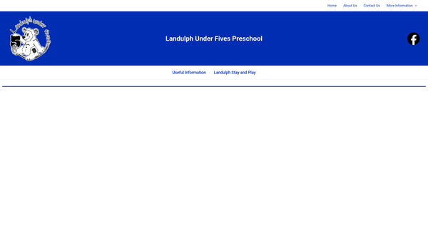 Screenshot of the Landulph Under Fives website