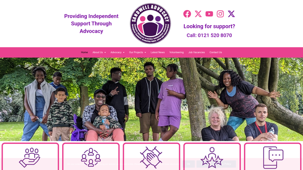 Screenshot of the Sandwell Citizens Advocacy website
