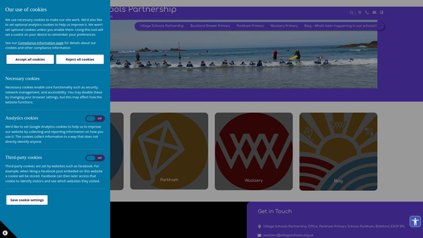 Screenshot of the Friends Of Woolsery School website