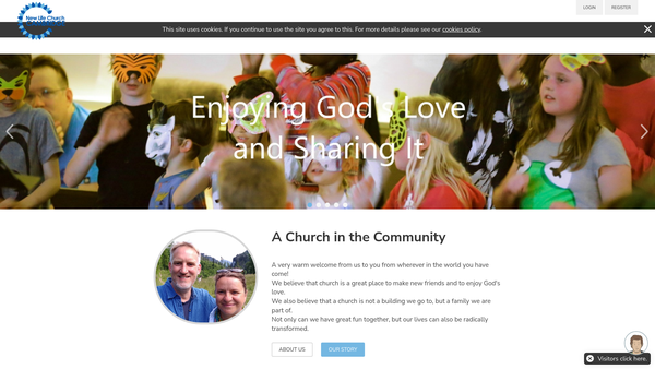 Screenshot of the New Life Church Cambridge website