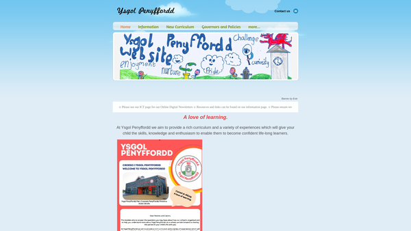 Screenshot of the Friends Of Penyffordd Schools website