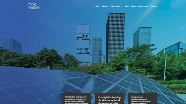 Screenshot of the Eiris Foundation website