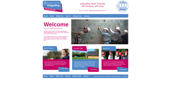 Screenshot of the County Of North Tyneside Guides website