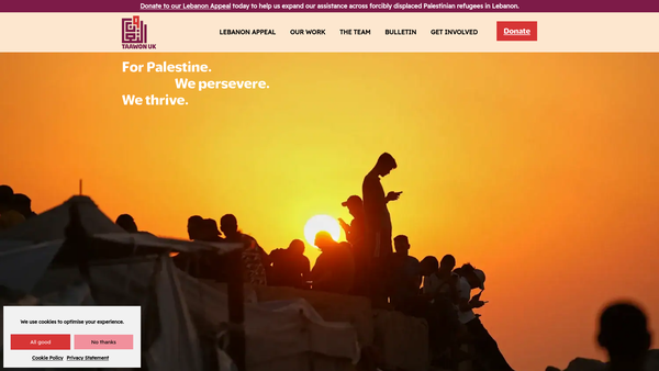 Screenshot of the The Welfare Association website