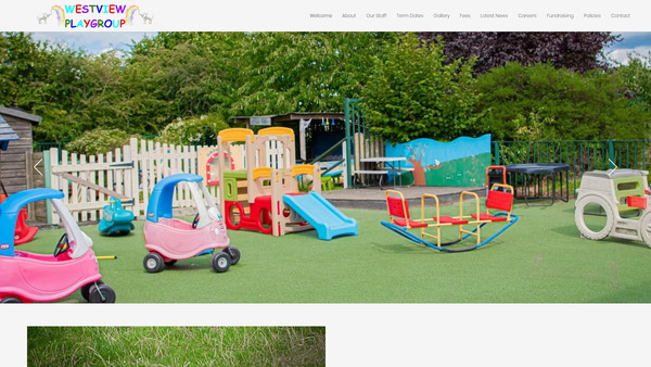 Screenshot of the Westview Playgroup website