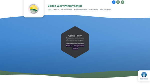 Screenshot of the Golden Valley School Association website