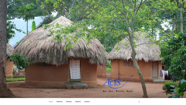 Screenshot of the Aid Care Training And Supplies Trust website