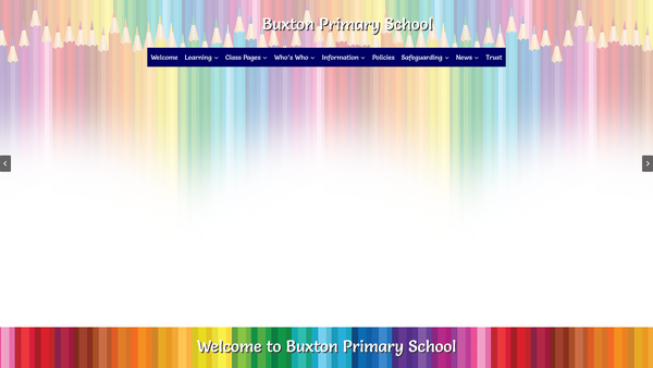Screenshot of the Parents Teachers And Friends Of Buxton School Association website