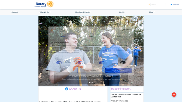 Screenshot of the Rotary Club Of Solihull St Alphege Trust Fund website