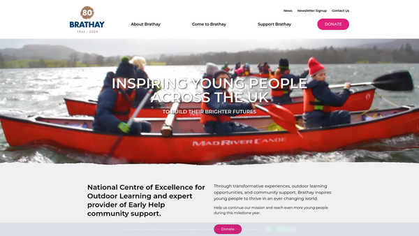 Screenshot of the Brathay Trust website