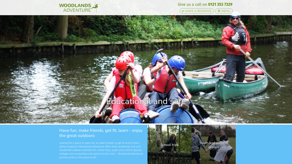 Screenshot of the Friends Of Woodlands website