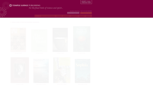 Screenshot of the Temple Lodge Publishing Limited website