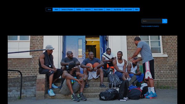 Screenshot of the Tottenham Community Sports Centre website