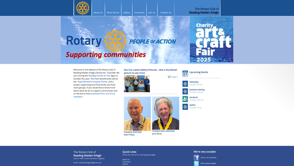 Screenshot of the Rotary Club Of Reading Maiden Erlegh Trust Fund website