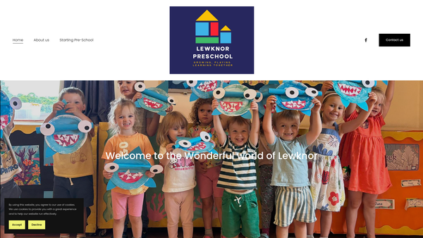 Screenshot of the Lewknor Preschool website