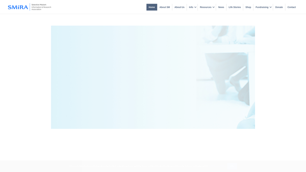 Screenshot of the Selective Mutism Information And Research Association website