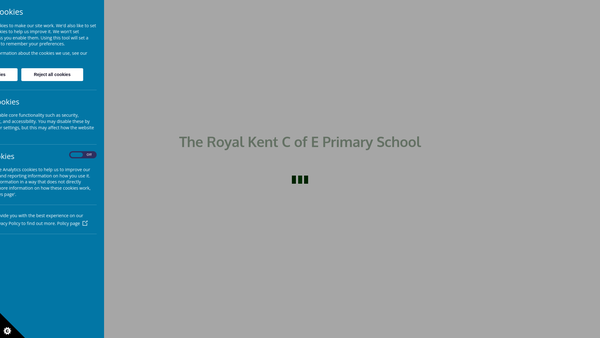 Screenshot of the The Royal Kent School And Ladybird Nursery Parent Teacher Association website