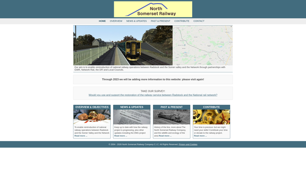 Screenshot of the North Somerset Heritage Trust website