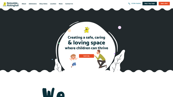 Screenshot of the Botesdale And Rickinghall Pre-School website