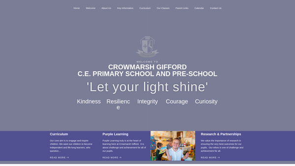 Screenshot of the Crowmarsh Gifford C E School Parent Teacher Association website