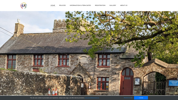 Screenshot of the Abbotsham and Alwington Pre-School website
