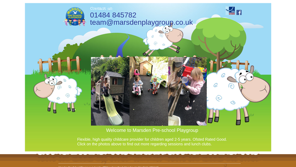 Screenshot of the Marsden Pre School Playgroup And Toddlers website