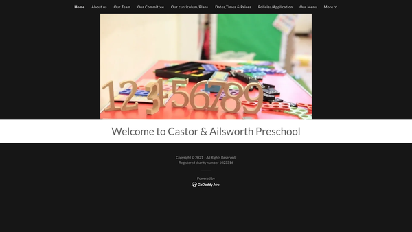Screenshot of the Castor And Ailsworth Pre-School website